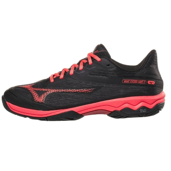 Mizuno Wave Exceed Light 2 AC Wide MEN Black Orange Pickleball Shoes