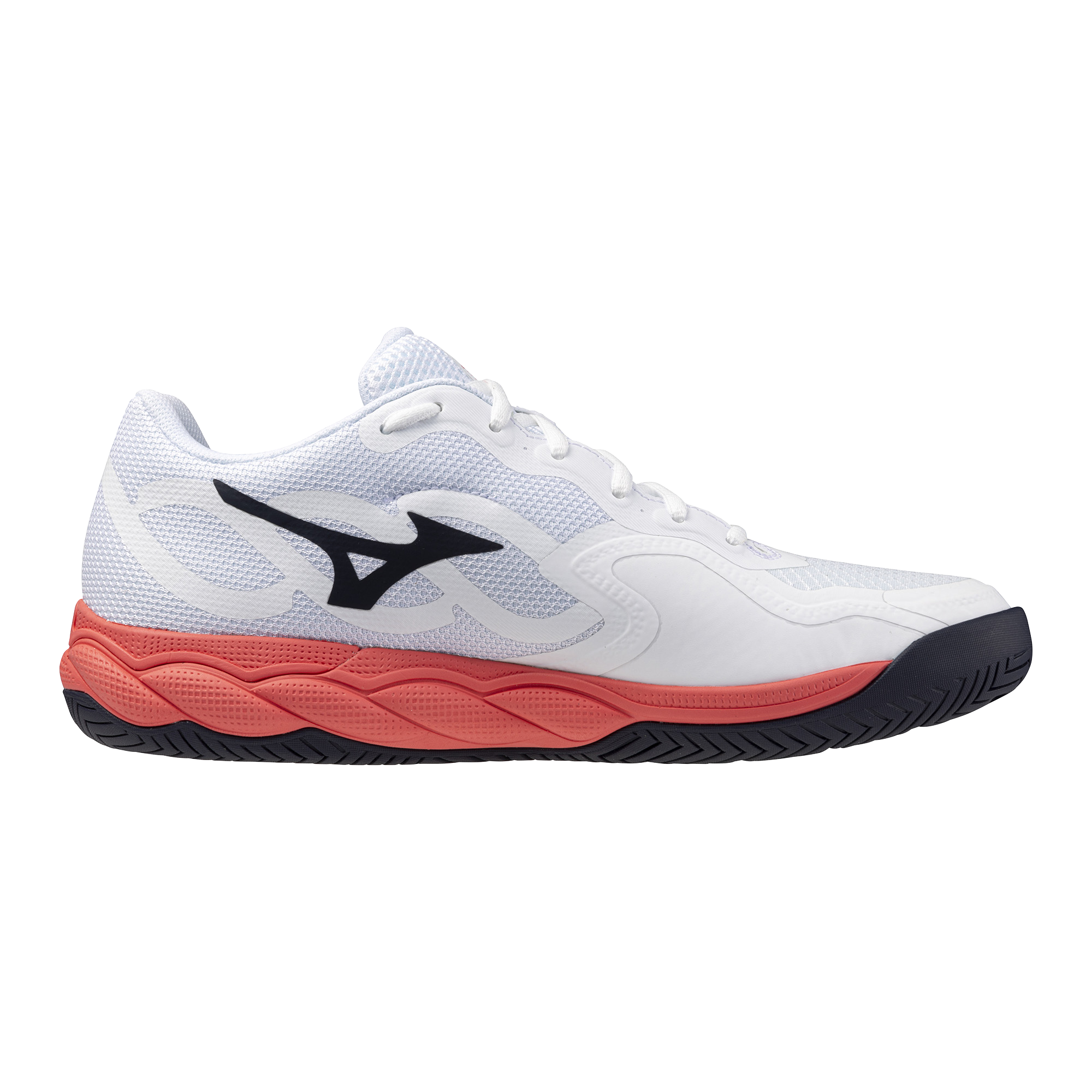 Mizuno Wave Enforce Court Men White Coral – Pickleball Mania