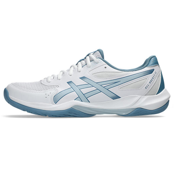 Asics Gel Rocket 12 Men White Cool Grey Pickleball Shoe
