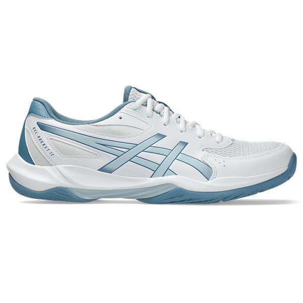 Asics Gel Rocket 12 Men White Cool Grey Pickleball Shoe