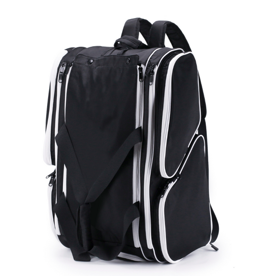 Black & White Premium Large Pickleball Bag – Classic Court Style
