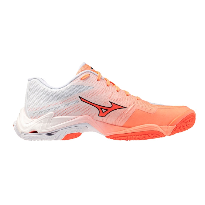 Mizuno Wave Lightning Elite Men white Flamingo Pickleball Shoe