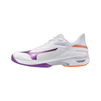 Mizuno Wave Exceed Court AC WOMEN White Purple Pickleball Shoes