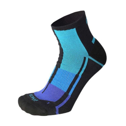 Light Weight Odor Zero IONIC Ankle Socks Women Black Turq
