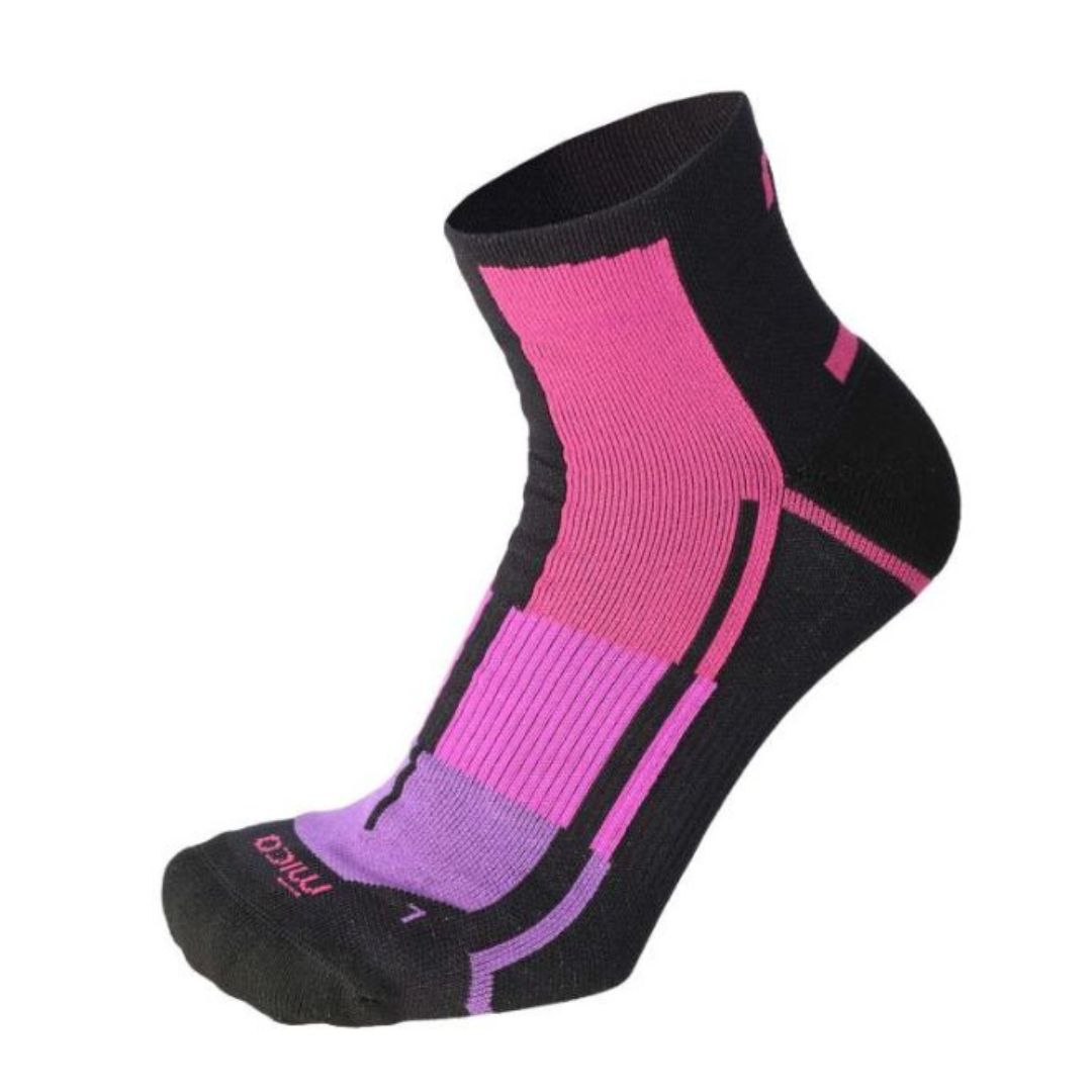 Mico Light Weight Odor Zero IONIC Ankle Socks Women Black Pink