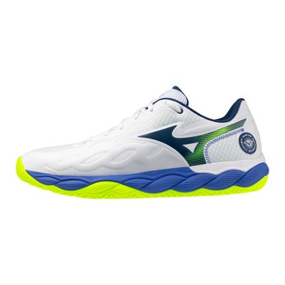 Mizuno Wave Enforce Court Men White Blue Yellow