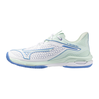 Mizuno Wave Exceed Tour 6 AC Women White Blue Pickleball Shoe